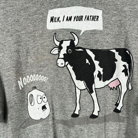 🔥🔥 Vintage “MILK, I AM YOUR FATHER” Star Wars Spoof Tee Sz LARGE - GUC - Picture 3 of 9